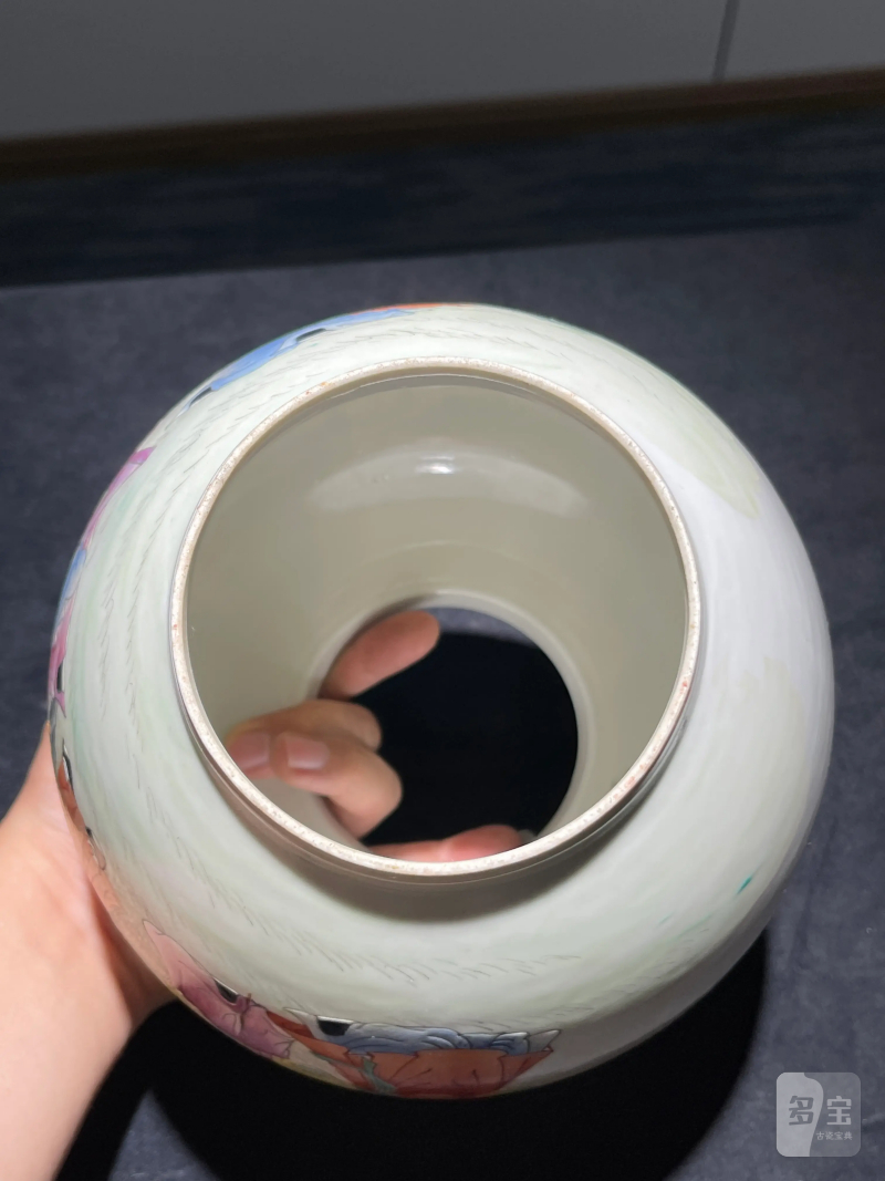 民国 粉彩竹林七贤纹皮灯一对 - 图9
